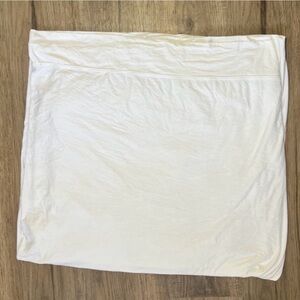 Purple Brand KING CAL KING Flat Sheet Cream Neutral Soft Stretchy Lycra Bamboo